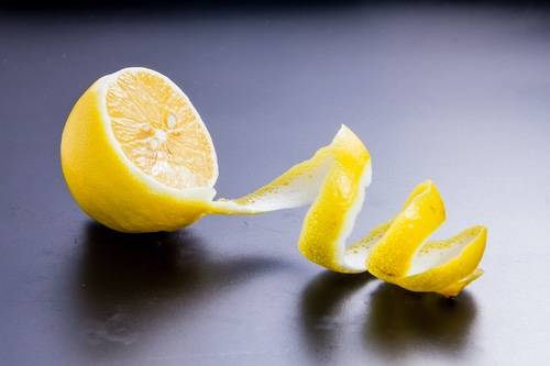 Lemon with Peel Coming Off