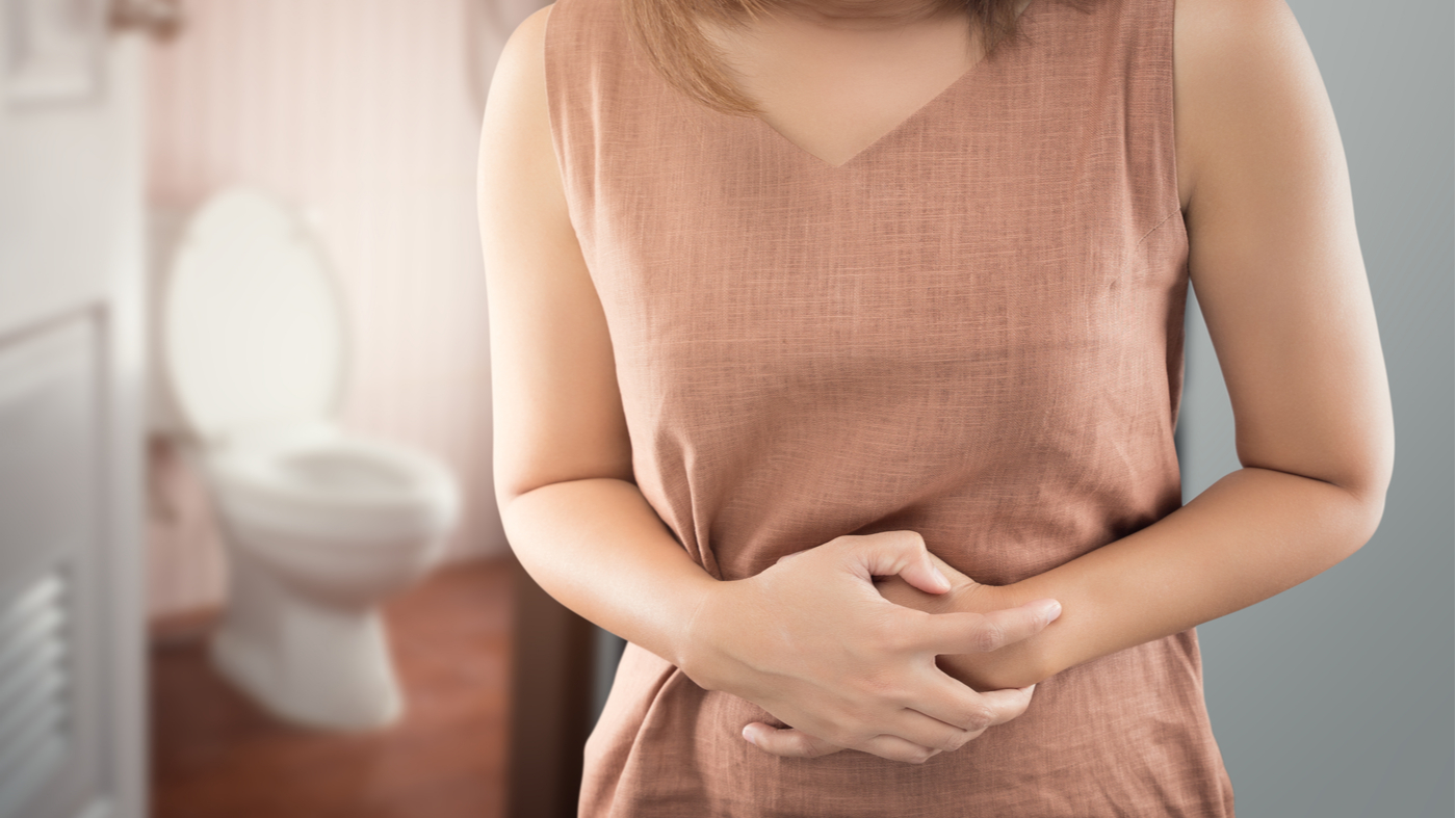 Which supplements can cause diarrhea? -- Woman with gastrointestinal pain