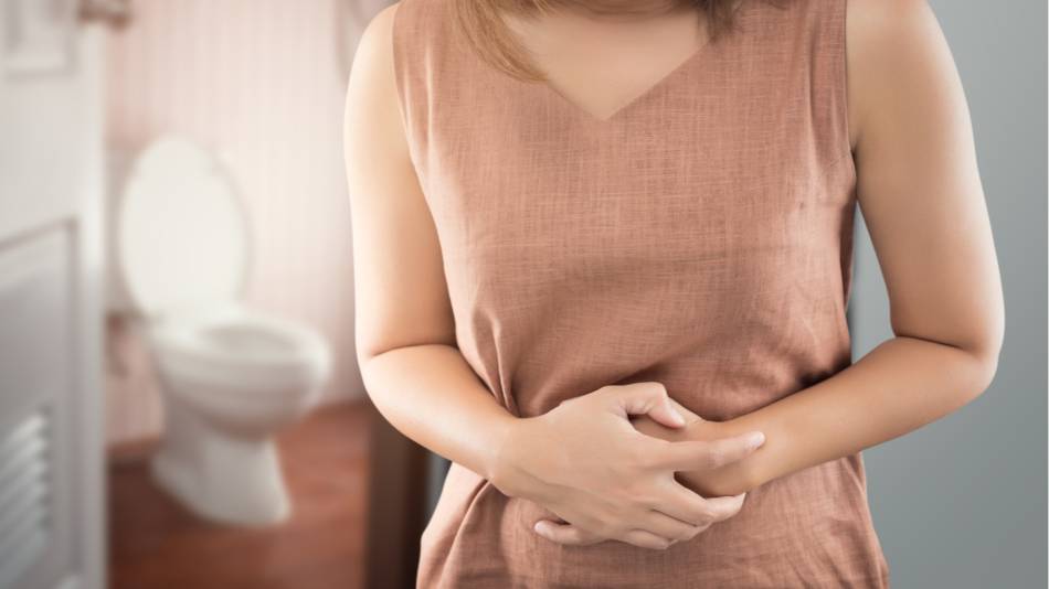 Which supplements can cause diarrhea? -- Woman with gastrointestinal pain