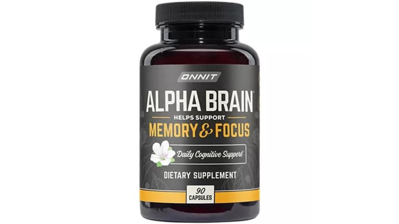 Bottle of Alpha Brain capsules