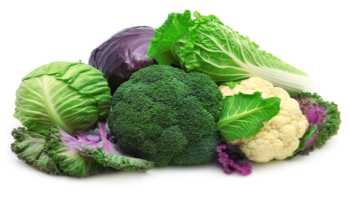 Indole-3-carbinol (I3C) and Cancer Risk -- bunches of broccoli, cabbage and cauliflower
