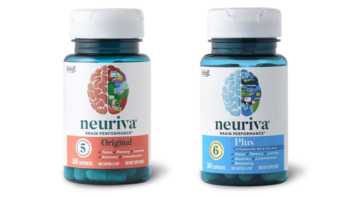 Bottles containing capsules of Neuriva Original and Neuriva Plus