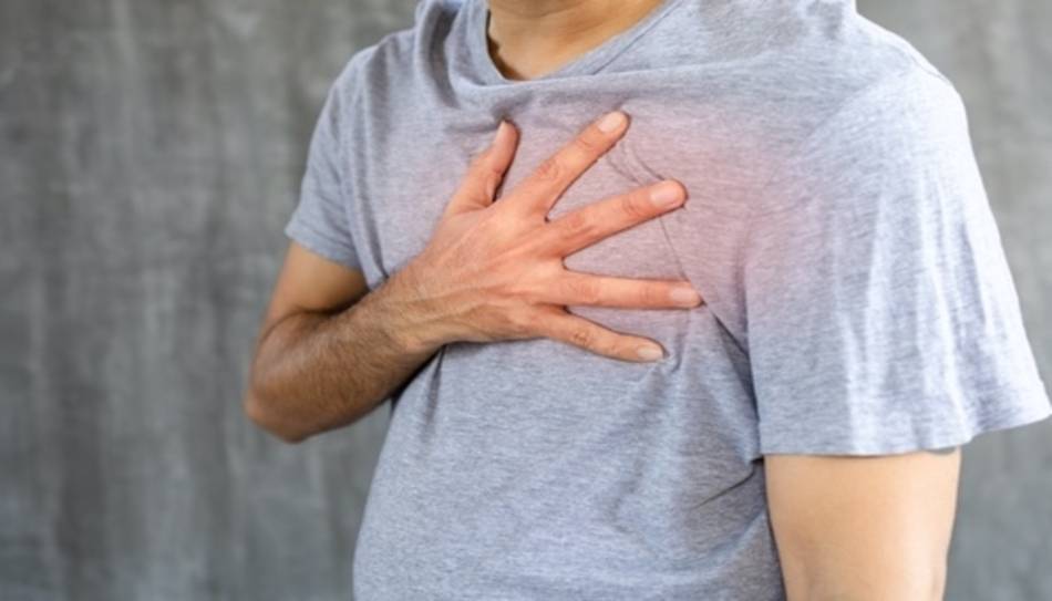 Man Experiencing Chest Pain