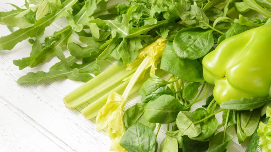 Luteolin containing vegetables including celery peppers lettuce and spinach