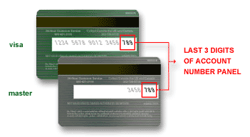 Visa and MasterCard Instructions